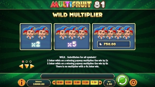 Дикие символы в игре Multifruit 81